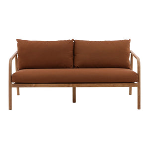 Karina Living Aimee Outdoor Sofa in Sienna - Stylish Teak Frame & Weather-Resistant Fabric for Ultimate Comfort DOV18835-SIEN