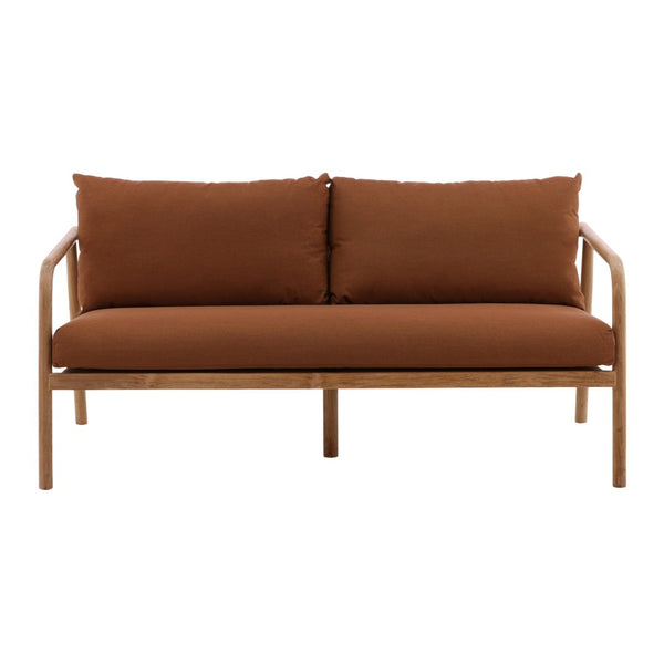 Karina Living Aimee Outdoor Sofa in Sienna - Stylish Teak Frame & Weather-Resistant Fabric for Ultimate Comfort DOV18835-SIEN