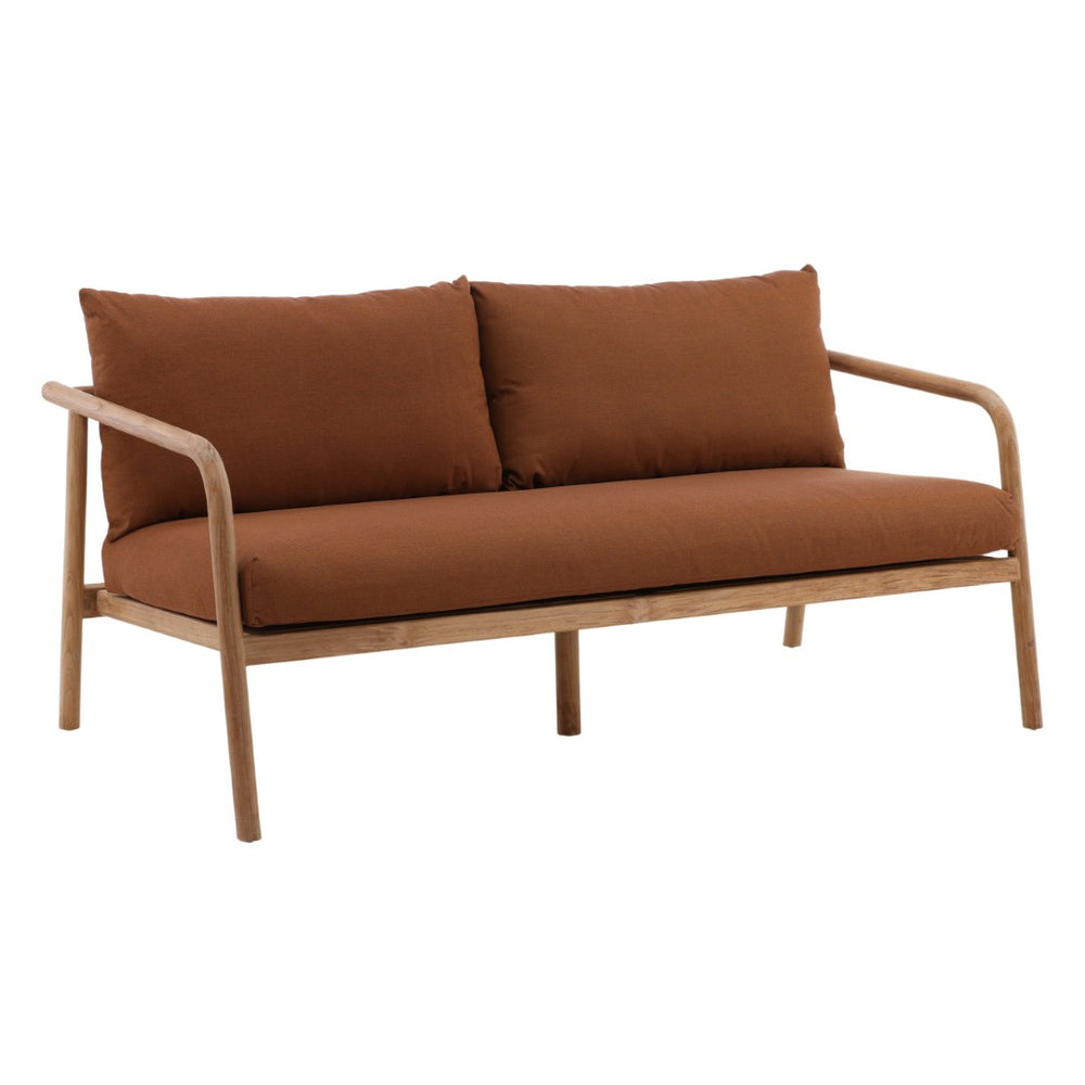 Karina Living Aimee Outdoor Sofa in Sienna - Stylish Teak Frame & Weather-Resistant Fabric for Ultimate Comfort DOV18835-SIEN