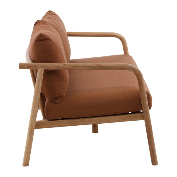 Karina Living Aimee Outdoor Sofa in Sienna - Stylish Teak Frame & Weather-Resistant Fabric for Ultimate Comfort DOV18835-SIEN