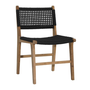 Dovetail Albano Outdoor Dining Chair Teak Wood - Natural and Black 