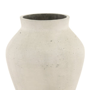 Karina Living Faustus Vase in Antique White – Large Cement Planter for Indoor & Outdoor Décor, Timeless Design DOV19275-AQWH-LG