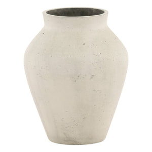 Karina Living Faustus Vase in Antique White – Large Cement Planter for Indoor & Outdoor Décor, Timeless Design DOV19275-AQWH-LG
