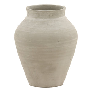 Karina Living Faustus Vase Natural Large - Modern Minimalist Cement Planter for Indoor/Outdoor Decor & Display DOV19275-NATL-LG