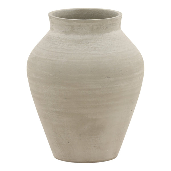 Karina Living Faustus Vase Natural Large - Modern Minimalist Cement Planter for Indoor/Outdoor Decor & Display DOV19275-NATL-LG