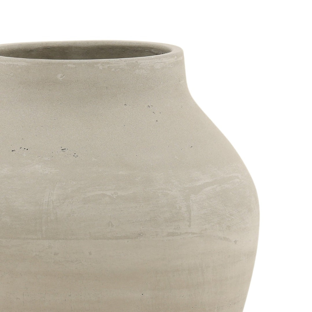 Karina Living Faustus Vase - Hand-Finished Cement Beauty for Modern Spaces, Indoor/Outdoor Use, 11” x 13.4” DOV19275-NATL-MD