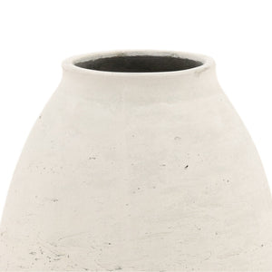 Karina Living Charon Vase - Stylish Sculptural Cement Design for Indoor and Outdoor Decor, Effortless Elegance Antique White DOV19276-AQWH-MD