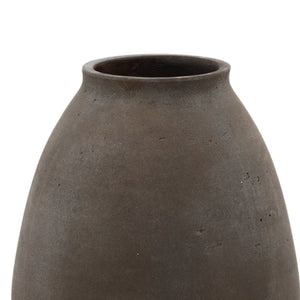 Karina Living Charon Vase - Stylish Sculptural Cement Design for Indoor and Outdoor Decor, Effortless Elegance Brown DOV19276-BRWN-MD