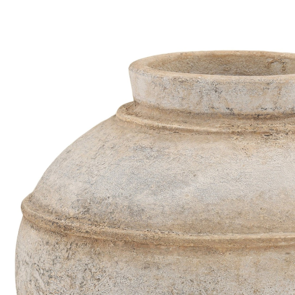 Karina Living Luciano Vase - Hand-Finished Terracotta Accent for Natural Home Décor, Unique Artisan Design Piece DOV22048-NATL
