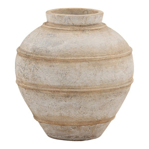 Karina Living Luciano Vase - Hand-Finished Terracotta Accent for Natural Home Décor, Unique Artisan Design Piece DOV22048-NATL