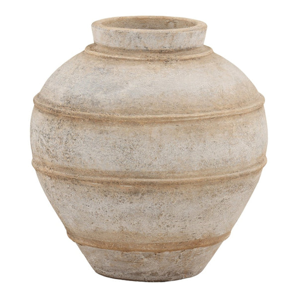 Karina Living Luciano Vase - Hand-Finished Terracotta Accent for Natural Home Décor, Unique Artisan Design Piece DOV22048-NATL