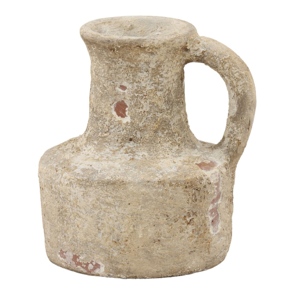 Karina Living Jethro Vase - Handcrafted Terracotta with Antique White Finish, Unique Rustic Charm for Any Space DOV22049-AQWH