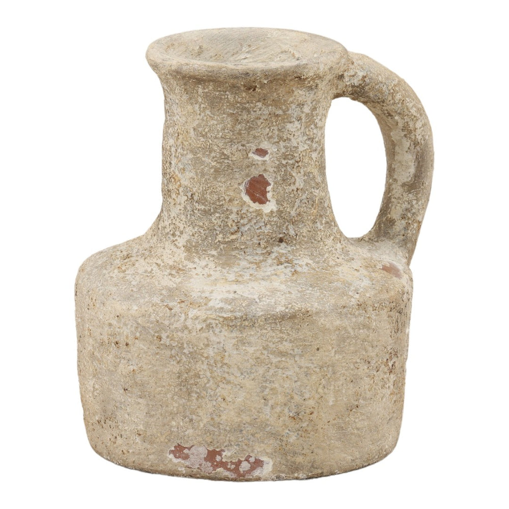 Karina Living Jethro Vase - Handcrafted Terracotta with Antique White Finish, Unique Rustic Charm for Any Space DOV22049-AQWH