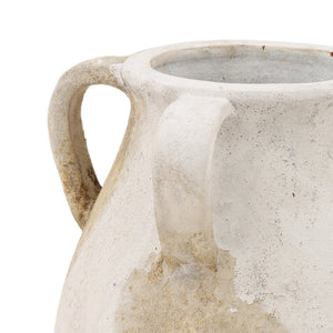 Karina Living Merritt Vase - Handcrafted Terracotta with Ivory Glaze, Unique Accent for Any Home Décor Style DOV22050-IVRY