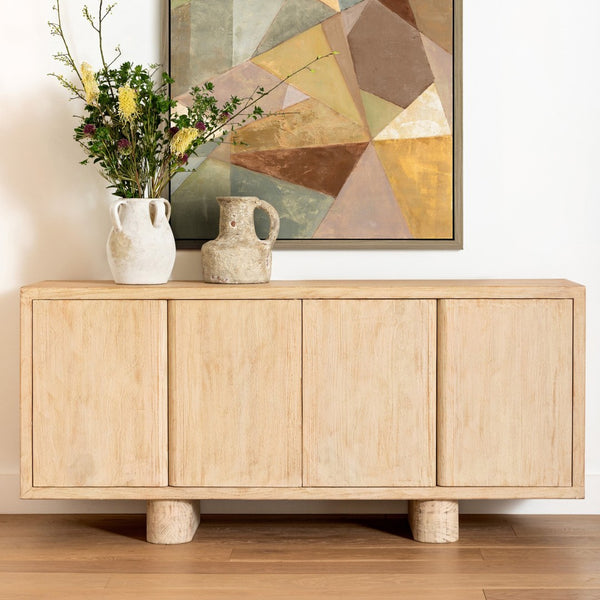 Karina Living Merritt Vase - Handcrafted Terracotta with Ivory Glaze, Unique Accent for Any Home Décor Style DOV22050-IVRY