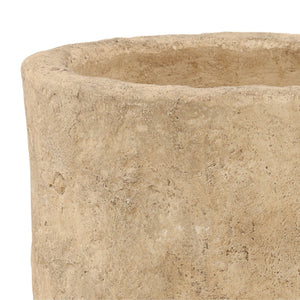Karina Living Edgar Planter - Modern Rustic Cement Design for Indoor & Outdoor Use, Perfect for Houseplants & Décor DOV22056-BRWN