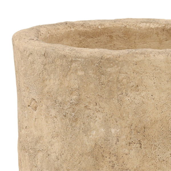 Karina Living Edgar Planter - Modern Rustic Cement Design for Indoor & Outdoor Use, Perfect for Houseplants & Décor DOV22056-BRWN