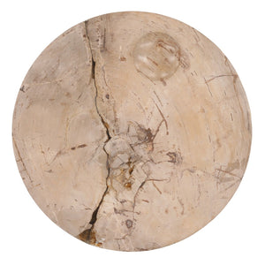Karina Living Brittany Large Natural Coffee Table - Handcrafted Petrified Wood with Unique Character & Style DOV22068-NATL-LG