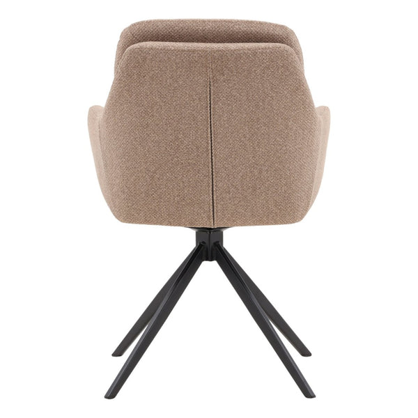 Karina Living Ravena Dining Chair Set of 2 - Stylish Sand Upholstered Swivel Chairs for Modern Living Spaces DOV23015-SAND