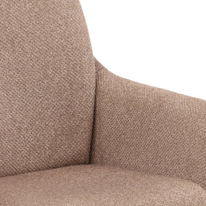Karina Living Ravena Dining Chair Set of 2 - Stylish Sand Upholstered Swivel Chairs for Modern Living Spaces DOV23015-SAND