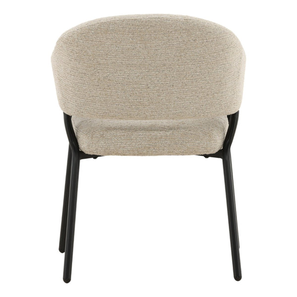 Karina Living Jory Dining Chair in Ellery Taupe - Modern Comfort, Durable Steel Frame, Perfect for Any Space! DOV23017-TAUP