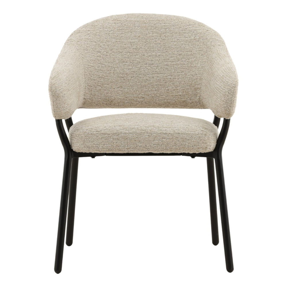 Karina Living Jory Dining Chair in Ellery Taupe - Modern Comfort, Durable Steel Frame, Perfect for Any Space! DOV23017-TAUP