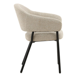 Karina Living Jory Dining Chair in Ellery Taupe - Modern Comfort, Durable Steel Frame, Perfect for Any Space! DOV23017-TAUP