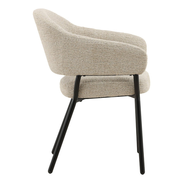 Karina Living Jory Dining Chair in Ellery Taupe - Modern Comfort, Durable Steel Frame, Perfect for Any Space! DOV23017-TAUP