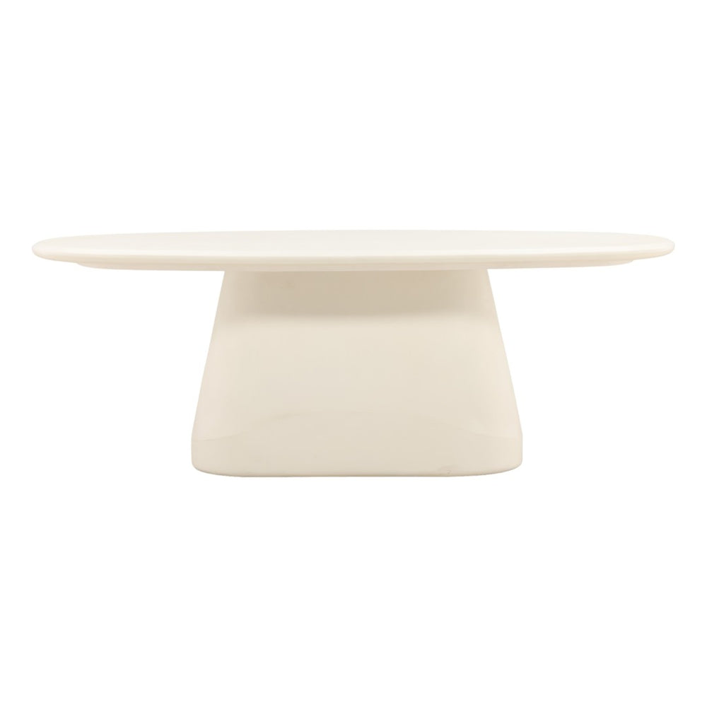 Karina Living Turell Outdoor Dining Table in Ivory - Modern, Durable Lightweight Concrete for Stylish Al Fresco Dining DOV24092-IVRY