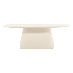Karina Living Turell Outdoor Dining Table in Ivory - Modern, Durable Lightweight Concrete for Stylish Al Fresco Dining DOV24092-IVRY