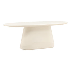 Karina Living Turell Outdoor Dining Table in Ivory - Modern, Durable Lightweight Concrete for Stylish Al Fresco Dining DOV24092-IVRY