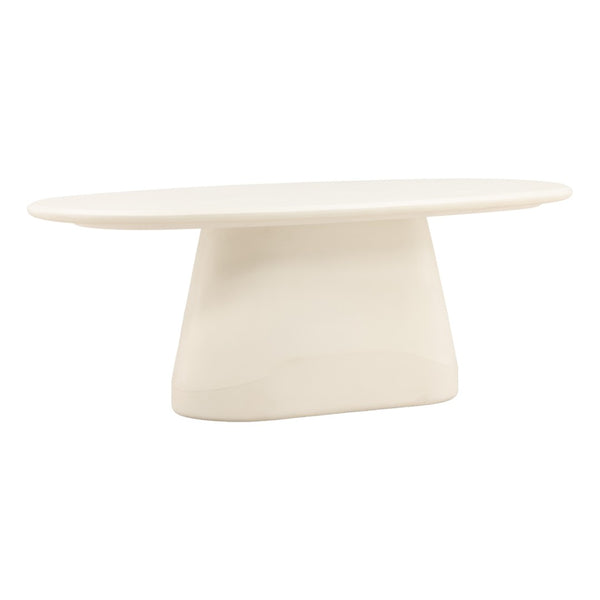 Karina Living Turell Outdoor Dining Table in Ivory - Modern, Durable Lightweight Concrete for Stylish Al Fresco Dining DOV24092-IVRY