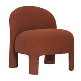 Dovetail Khadija Occasional Chair Polyester Upholstery and Select Hardwood Frame - Rust 
