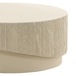 Dovetail Mullins Coffee Table Cream Concrete DOV24108-WHIT