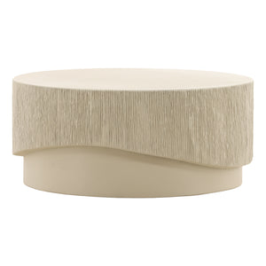 Dovetail Mullins Coffee Table Cream Concrete DOV24108-WHIT