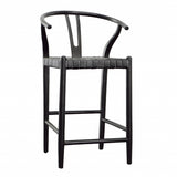 Bernice Counterstool - Stylish Black Mango Wood Seat, Perfect for Modern Home Décor & Comfort