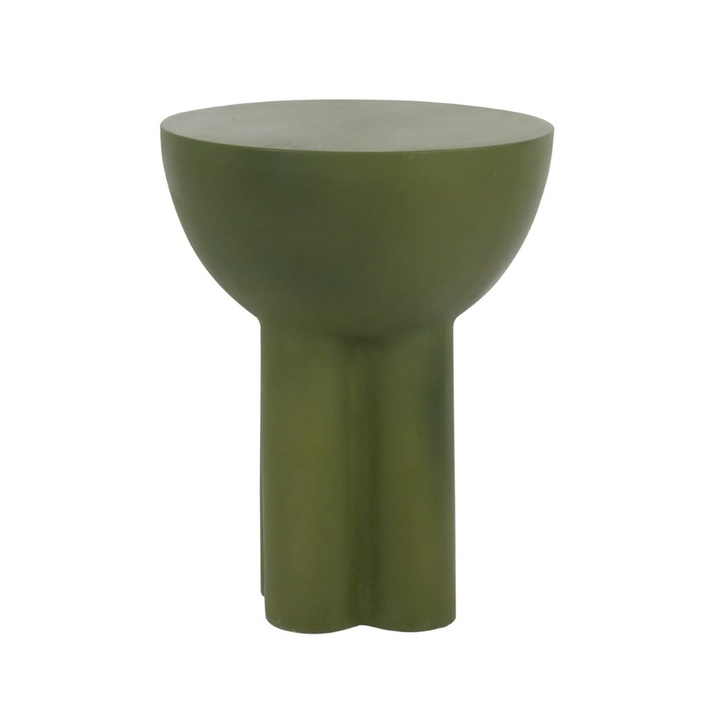 Karina Living Rhett Outdoor End Table in Olive Green - Stylish Lightweight Concrete Accent for Any Space DOV26066-OLIV