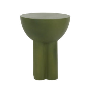 Karina Living Rhett Outdoor End Table in Olive Green - Stylish Lightweight Concrete Accent for Any Space DOV26066-OLIV