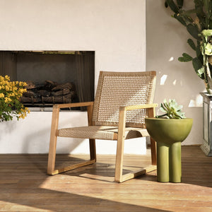 Karina Living Rhett Outdoor End Table in Olive Green - Stylish Lightweight Concrete Accent for Any Space DOV26066-OLIV