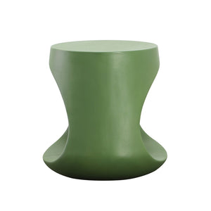 Karina Living Owens Olive Green Outdoor Side Table - Modern Lightweight Concrete Accent for Patios & Decks DOV26073-GREN