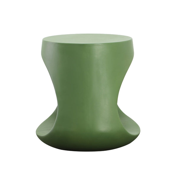 Karina Living Owens Olive Green Outdoor Side Table - Modern Lightweight Concrete Accent for Patios & Decks DOV26073-GREN