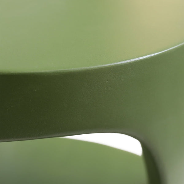 Karina Living Owens Olive Green Outdoor Side Table - Modern Lightweight Concrete Accent for Patios & Decks DOV26073-GREN