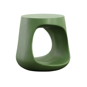 Karina Living Owens Olive Green Outdoor Side Table - Modern Lightweight Concrete Accent for Patios & Decks DOV26073-GREN