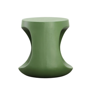 Karina Living Owens Olive Green Outdoor Side Table - Modern Lightweight Concrete Accent for Patios & Decks DOV26073-GREN