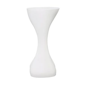 Karina Living Carolina Modern Minimalist White Side Table - Durable Concrete Accent for Small Spaces & Decor DOV26079-WHIT