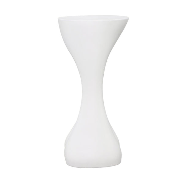 Karina Living Carolina Modern Minimalist White Side Table - Durable Concrete Accent for Small Spaces & Decor DOV26079-WHIT
