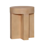 Dovetail Starla Side Table Paper Mache, Corrugated Honeycomb - Terracotta 