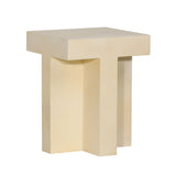 Dovetail Skylar Side Table Paper Mache, Corrugated Honeycomb - Sand 