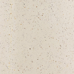 Karina Living Cove End Table in Ivory - Modern Lightweight Concrete Terrazzo Accent for Stylish Living Spaces DOV26092-IVRY