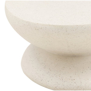 Karina Living Jaela Coffee Table in Ivory - Modern Terrazzo Design, Durable Concrete, Perfect for Stylish Interiors DOV26095-IVRY